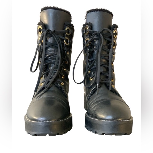 Stuart Weitzman Women’s Black Combat Boots - Picture 2 of 8